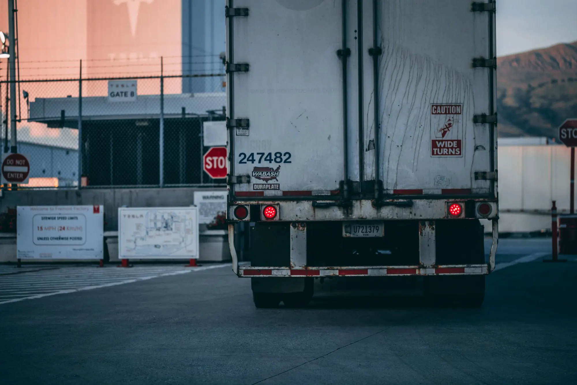 Refrigerated truck at a cross-dock loading facility